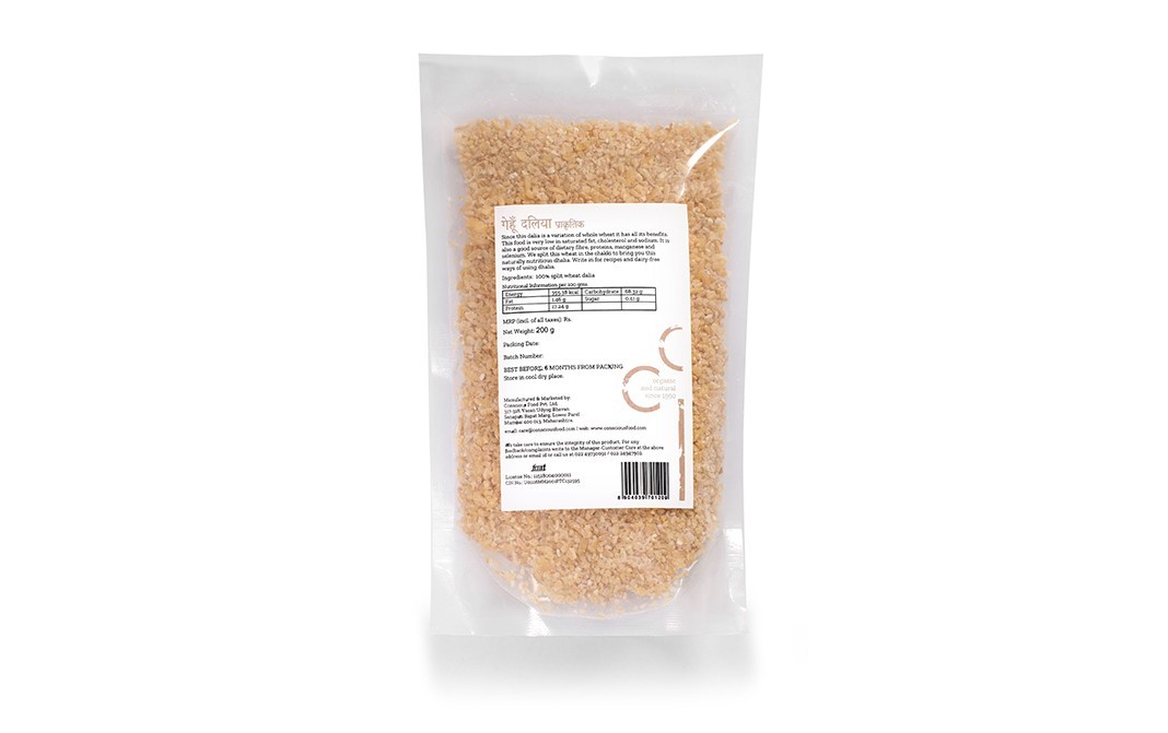 Conscious Food Split Wheat Dalia Natural   Pack  200 grams